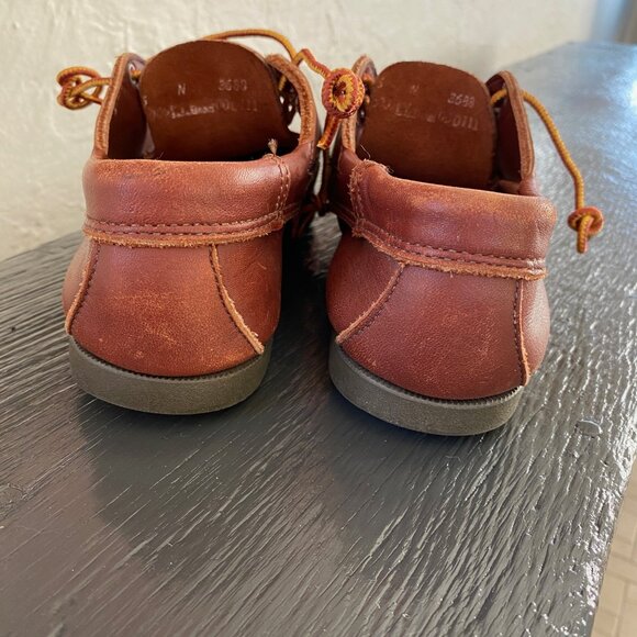 LL Bean Blucher Mocs 5 brown leather - Picture 3 of 12